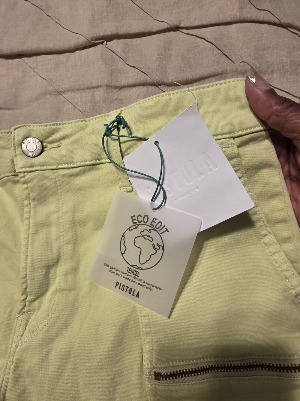 Pistola Women's Eco Edit Tencel Shorts — Light Lime